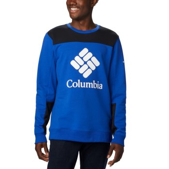 Columbia Lodge Colorblock Crew, Sudaderas Azules Oscuro Para Hombre | 928674-UZW